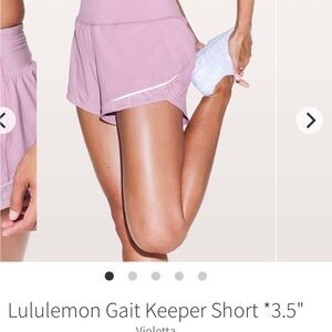 Lululemon Gait Keeper Shorts Size 2 Violetta 3 1/2”